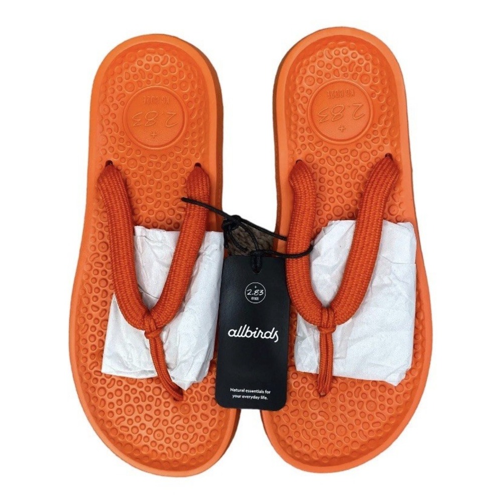 ALL BIRDS Orange Sugar Zeffer 2 Flip Flop Sandals Mens Size 8 Womens Size 10